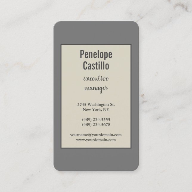 Tarjeta De Visita Llanura simple profesional moderna (Anverso)