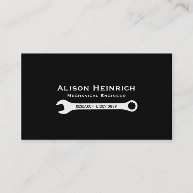 Tarjeta De Visita Llave de doble cara 2 | Mecánico (élite2) (Anverso)