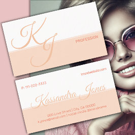 Tarjeta De Visita Llave de la manija Minimalista blanca de la capa d