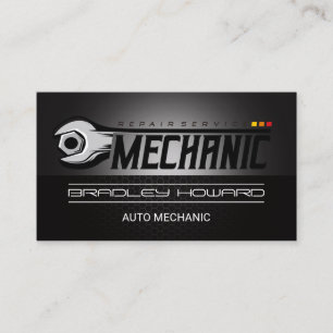 Tarjeta De Visita Llave de mecánico Reparación de automóviles