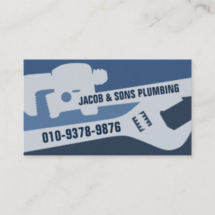 Tarjeta De Visita Llave de tubería de fontanería de fontanero 