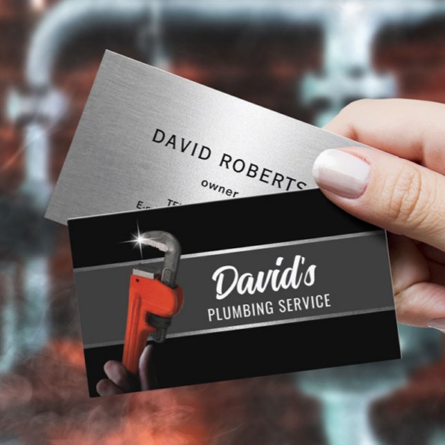 Tarjeta De Visita Llave de tubería de plomo Llave profesional de fon (Subido por el creador)