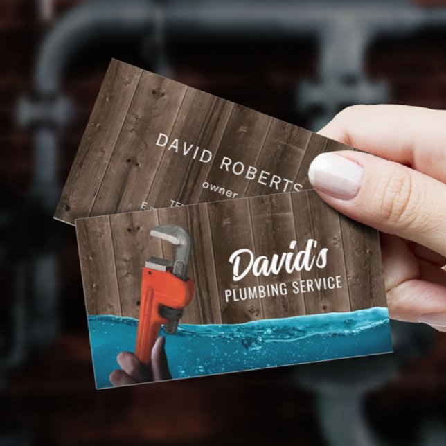 Tarjeta De Visita Llave de tubería de plomo Servicio de fontanería M (Subido por el creador)