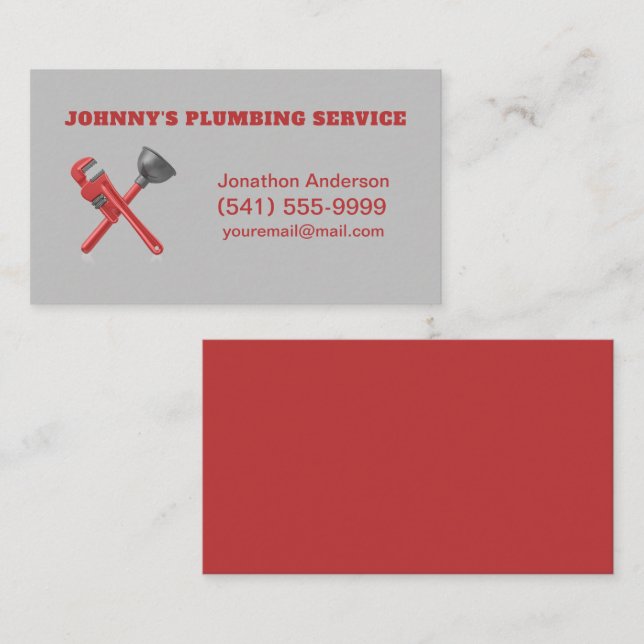 Tarjeta De Visita Llave del émbolo de plomo (Anverso / Reverso)