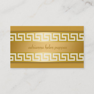 Tarjeta De Visita llave del Griego 311-Golden