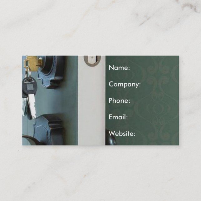 Tarjeta De Visita Llave en la casa abierta de puertas (Anverso)