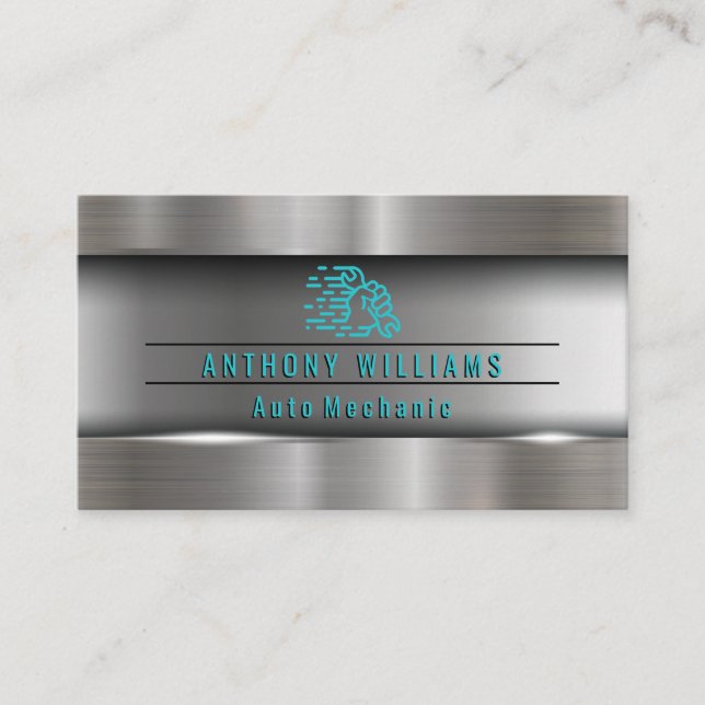 Tarjeta De Visita Llave en la industria de cepillado metálico manual (Anverso)