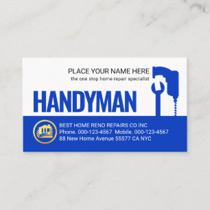 Tarjeta De Visita Llave inglesa taladro creativo Herramientas de hom