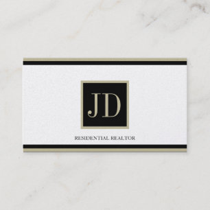 Tarjeta De Visita Llave monográfica de la Plaza Real Black/Tan Squa