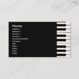 Tarjeta De Visita Llaves del piano