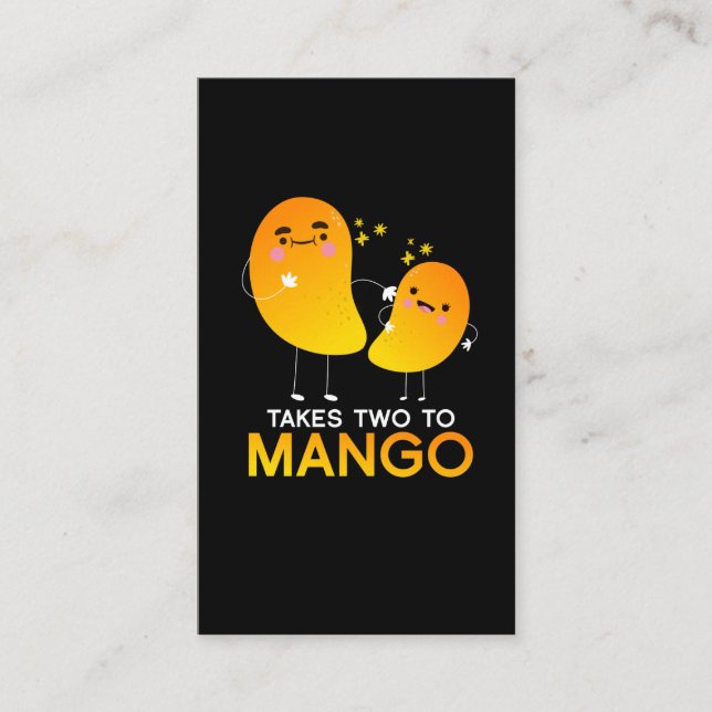 Tarjeta De Visita Lleva dos el tango de la fruta del mango (Anverso)
