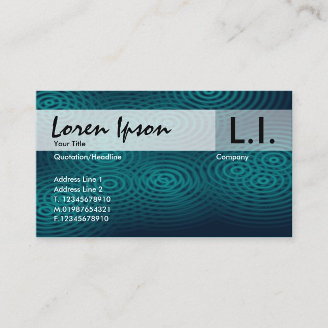 Tarjeta De Visita Lluvia eléctrica - verde (Anverso)