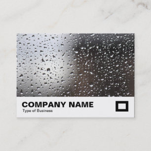 Tarjeta De Visita Lluvia en una ventana