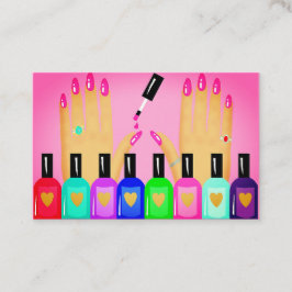 Tarjeta De Visita ¡Lo Encerró! Salon Pink