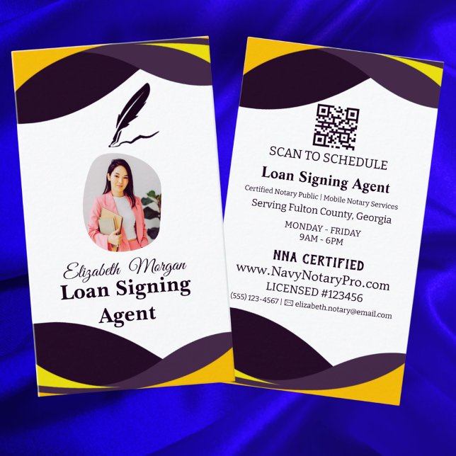 Tarjeta De Visita Loan Signing Agent Business Card with QR Code  (Subido por el creador)