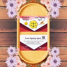 Tarjeta De Visita Loan Signing Agent Notary Card with QR Code 