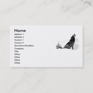 Tarjeta De Visita Lobo de madera de Alaska