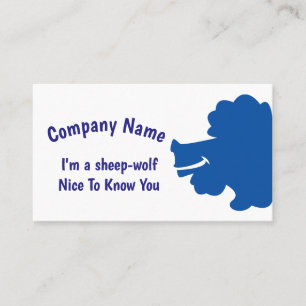 Tarjeta De Visita Lobo de oveja azul