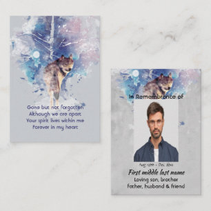 Tarjeta De Visita Lobo en memoria de Pocket Keepsake
