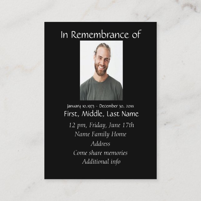 Tarjeta De Visita Lobo en memoria de Pocket Keepsake (Reverso)