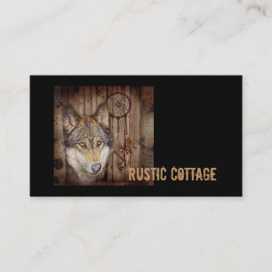 Tarjeta De Visita Lobo ideal occidental del indio del nativo