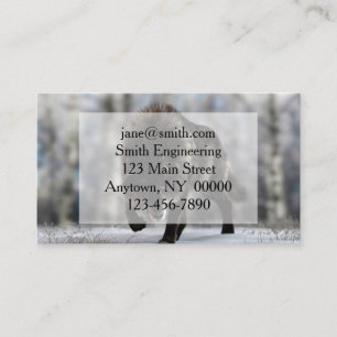 Tarjeta De Visita Lobo negro enojado