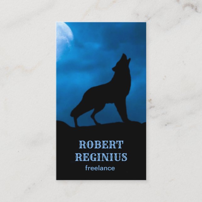Tarjeta De Visita Lobo nocturno (Anverso)