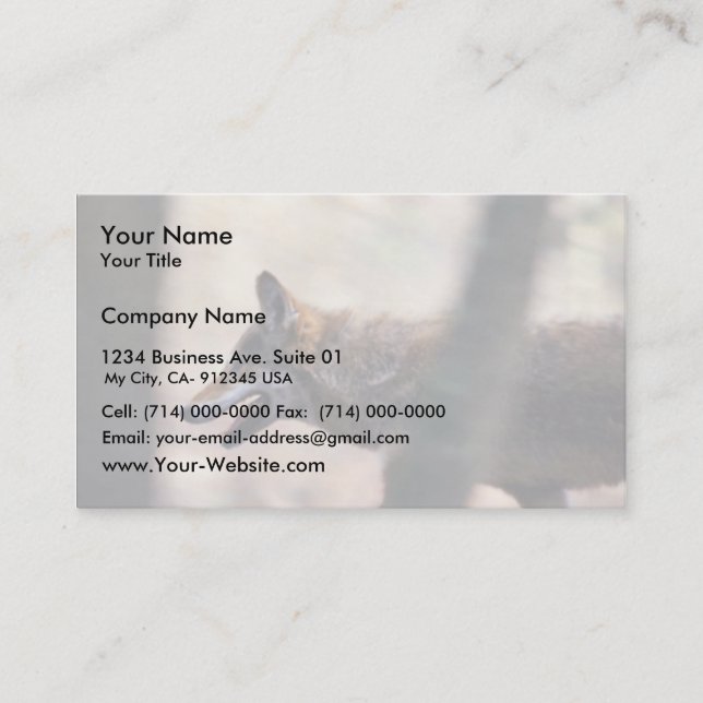 Tarjeta De Visita Lobo rojo (Anverso)