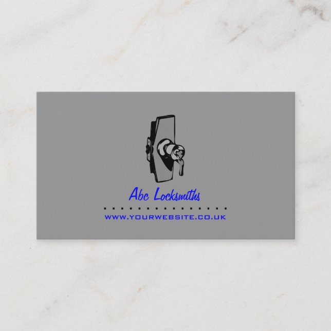 Tarjeta De Visita Locksmith Business Card v2 (Anverso)