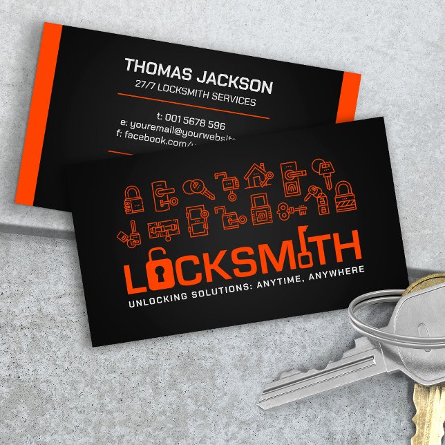Tarjeta De Visita Locksmith Services (Subido por el creador)