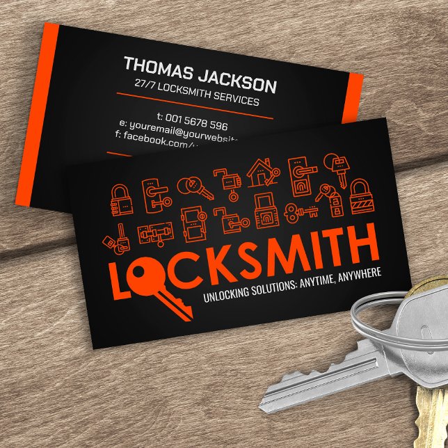 Tarjeta De Visita Locksmith Services (Subido por el creador)