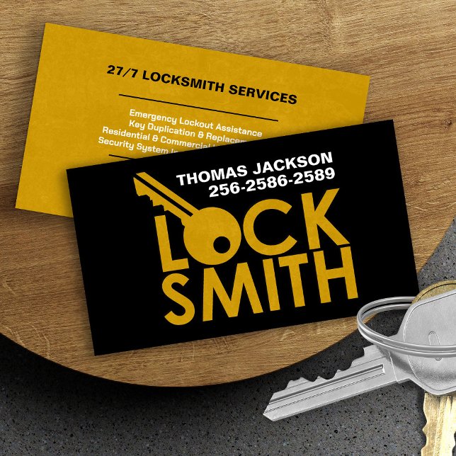 Tarjeta De Visita Locksmith Services (Subido por el creador)