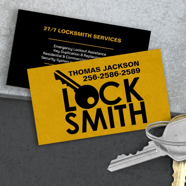 Tarjeta De Visita Locksmith Services (Subido por el creador)