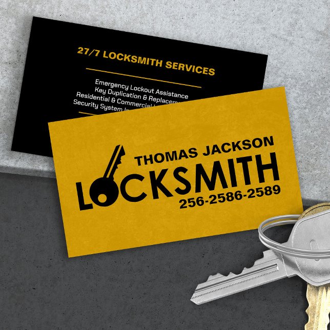 Tarjeta De Visita Locksmith Services (Subido por el creador)