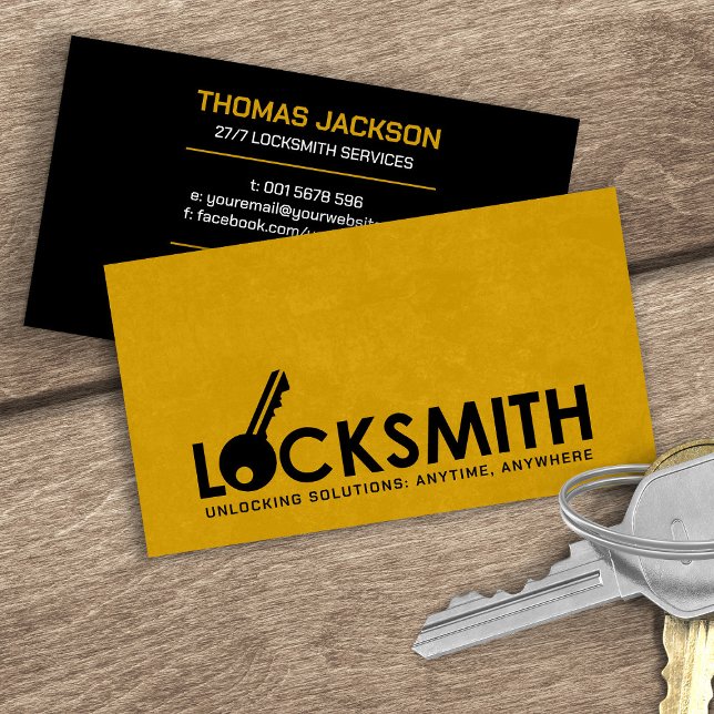 Tarjeta De Visita Locksmith Services (Subido por el creador)