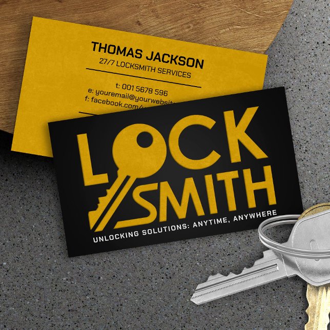 Tarjeta De Visita Locksmith Services (Subido por el creador)