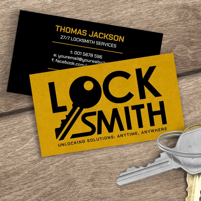 Tarjeta De Visita Locksmith Services (Subido por el creador)