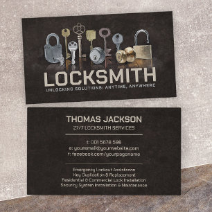 Tarjeta De Visita Locksmith Services