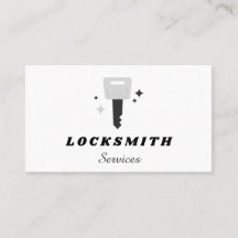 Locksmith Services Gray Key & Sparkle Classic