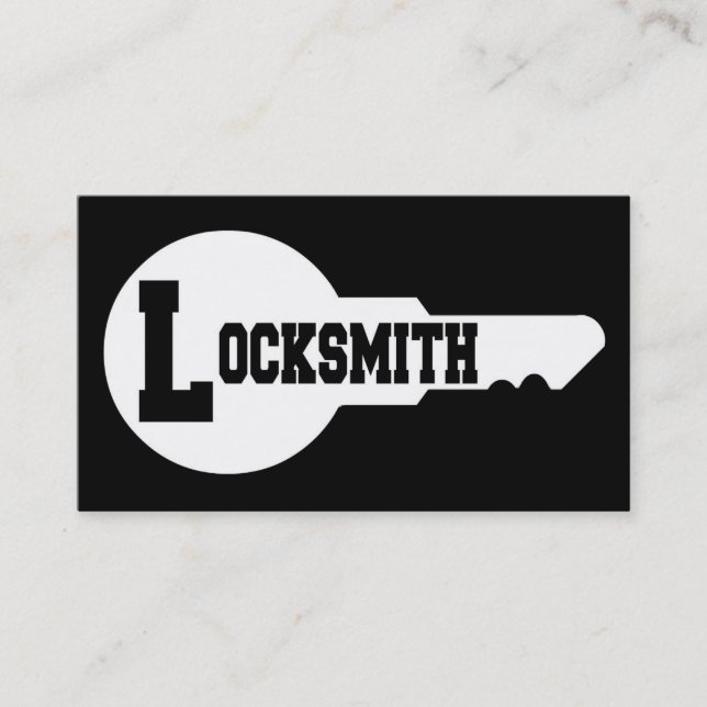 Tarjeta De Visita Locksmith Word Business Card (Anverso)