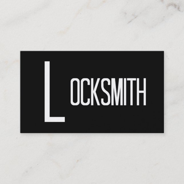 Tarjeta De Visita Locksmith Word Business Card (Anverso)