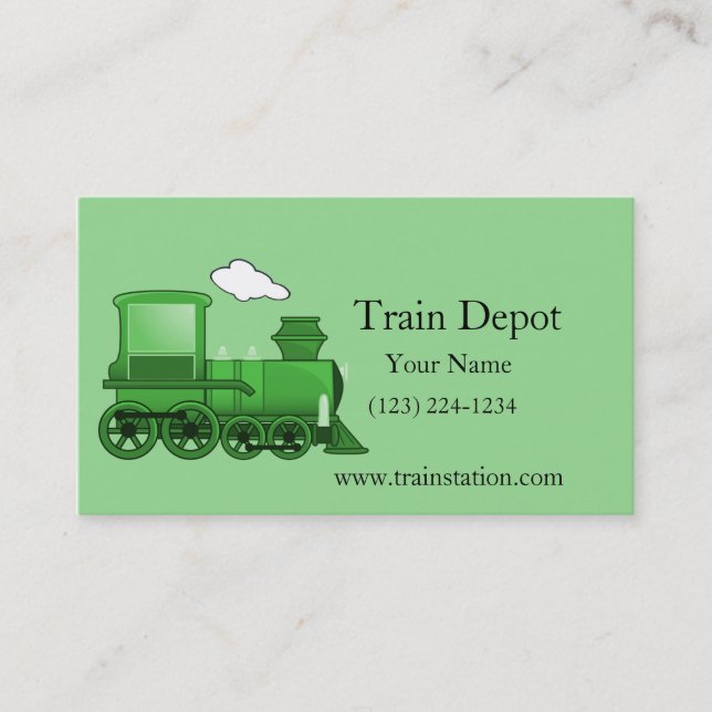 Tarjeta De Visita Locomotora de trenes de vapor (Anverso)