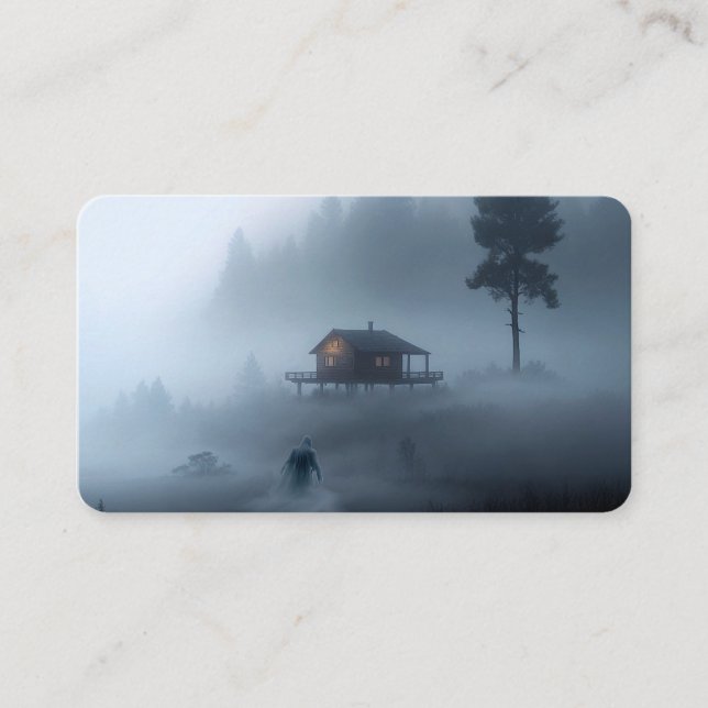 Tarjeta De Visita Log Cabin by the Haunted Lake (Anverso)