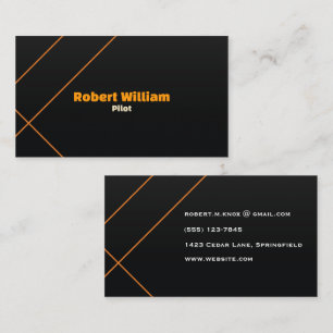 Tarjeta De Visita Logística de Aviación de Lujo   Minimalista Modern