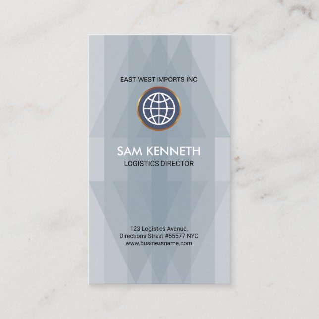 Tarjeta De Visita Logística de doble filo elegante llana simple de (Anverso)