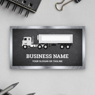 Tarjeta De Visita Logística de transporte de camión remolque de piza