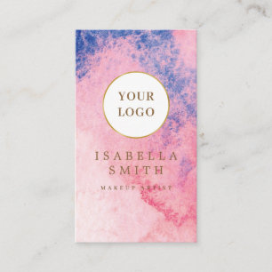 Tarjeta De Visita Logo Acuarela Moderno Femenino