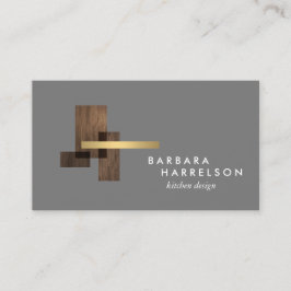 Tarjeta De Visita Logo arquitectónico moderno de mediados del siglo 