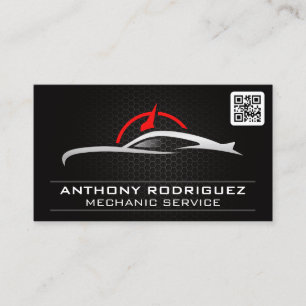 Tarjeta De Visita Logo automático   Coche deportivo   Velocímetro   