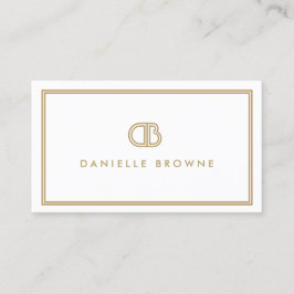 TARJETA DE VISITA LOGO AVANT GARDE ART DECO CON SUS INICIALES
